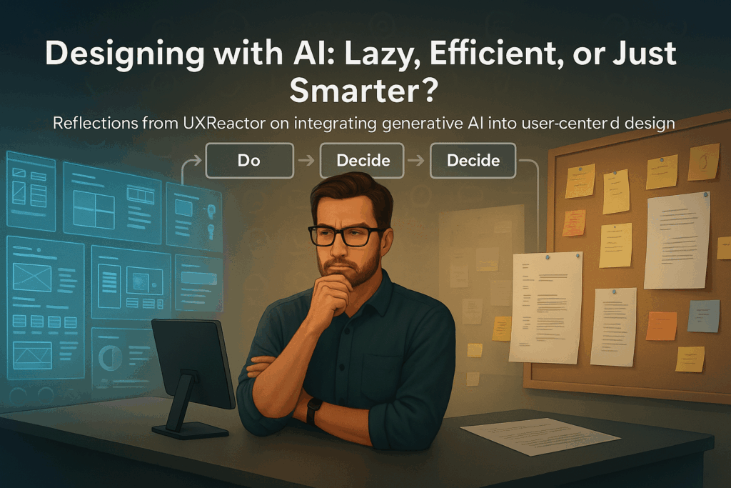 Image created by Copilot for this article Designing with AI: Lazy, Efficient, or Just Smarter?
