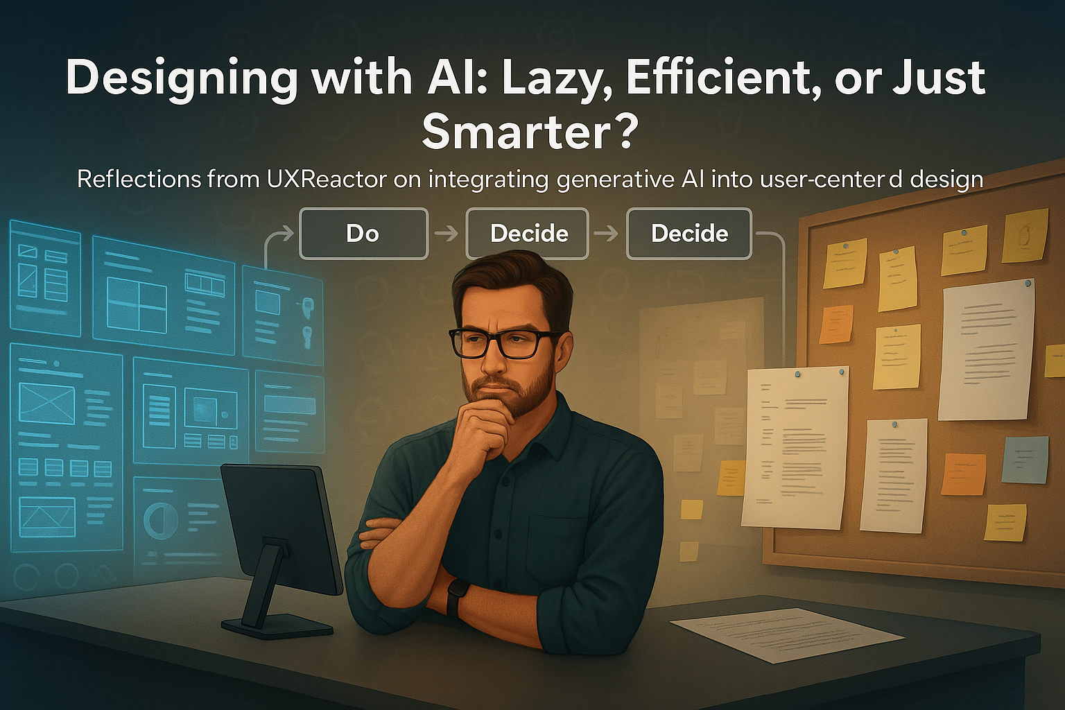 Image created by Copilot for this article Designing with AI: Lazy, Efficient, or Just Smarter?